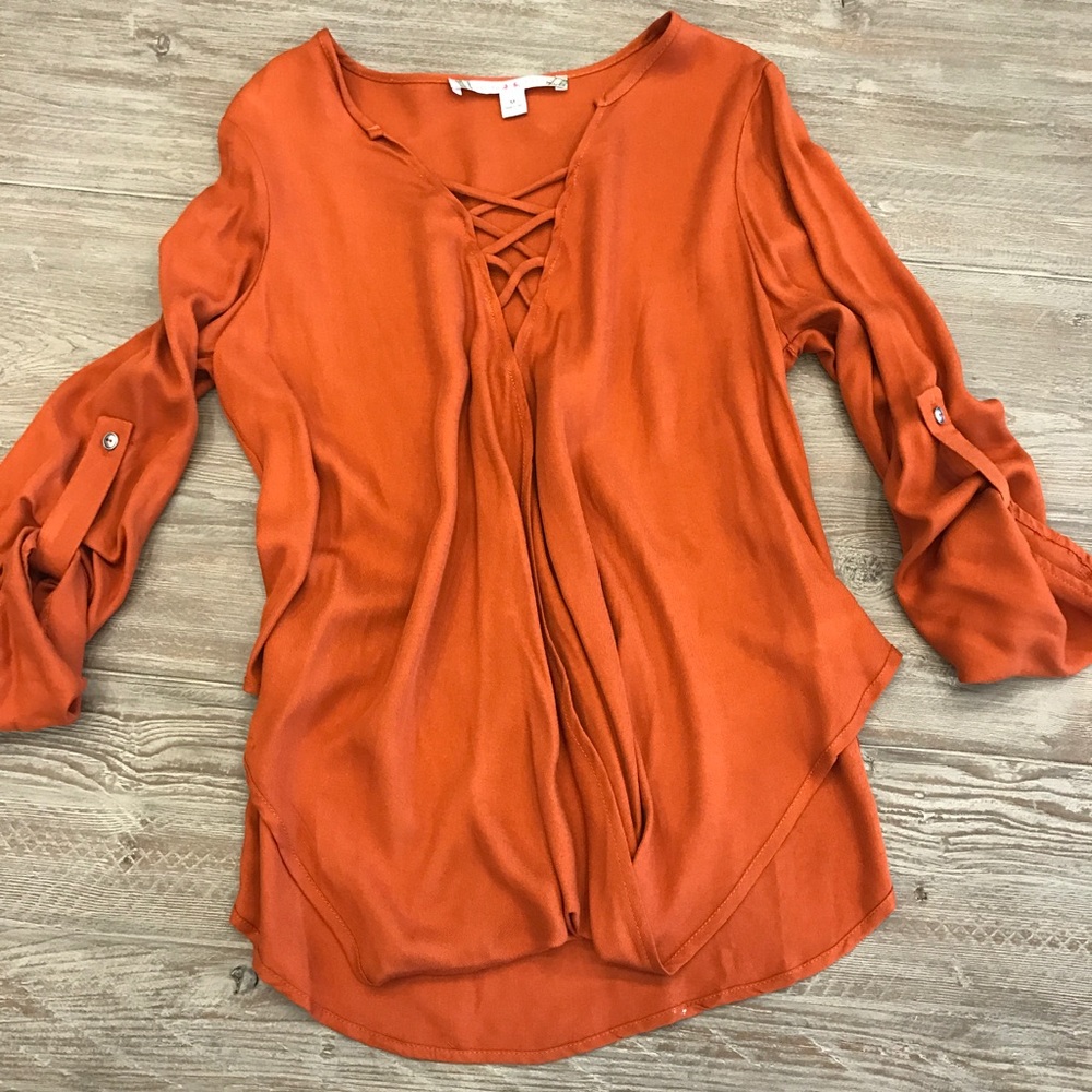 M Burnt Orange Chelsea & Violet Top